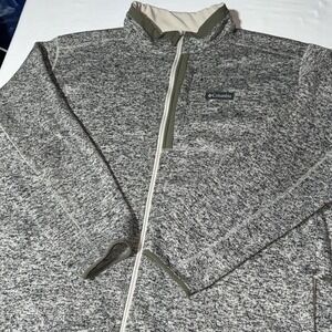 Columbia Jacket Mens 5XL Big Sweater Weather Full Zip Tech Fleece Heather Gray